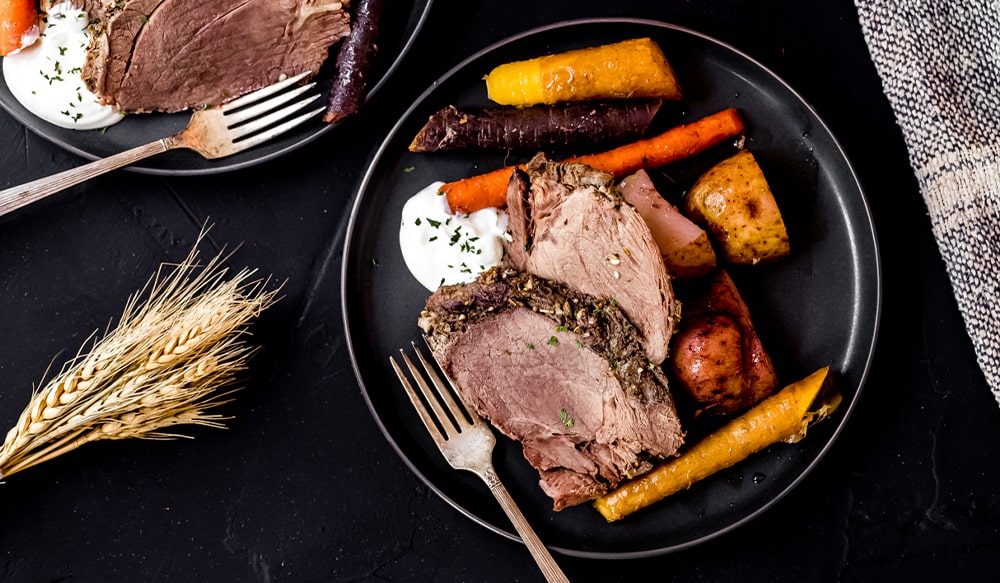 Butter Herb Bison Top Round Roast