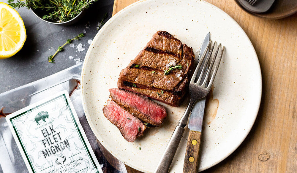 Lemon Balsamic Marinated Elk Steaks