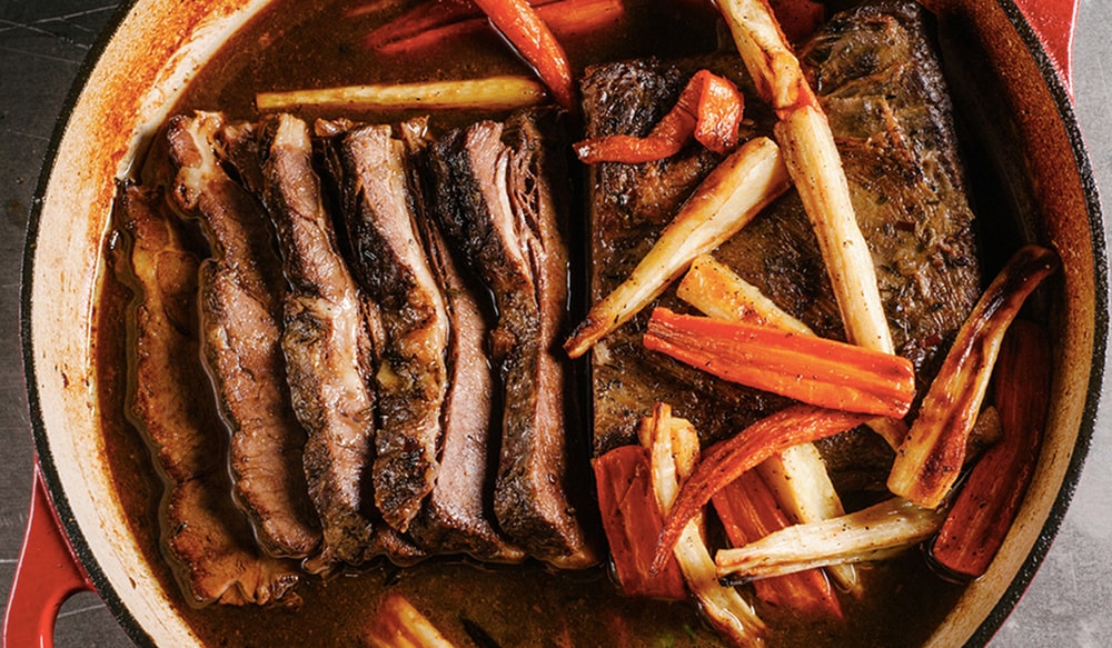 Beer-Braised Bison Brisket
