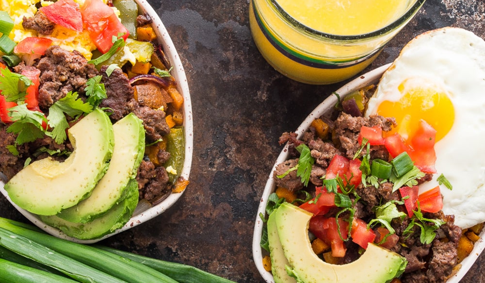 Bison Breakfast Burrito Bowls