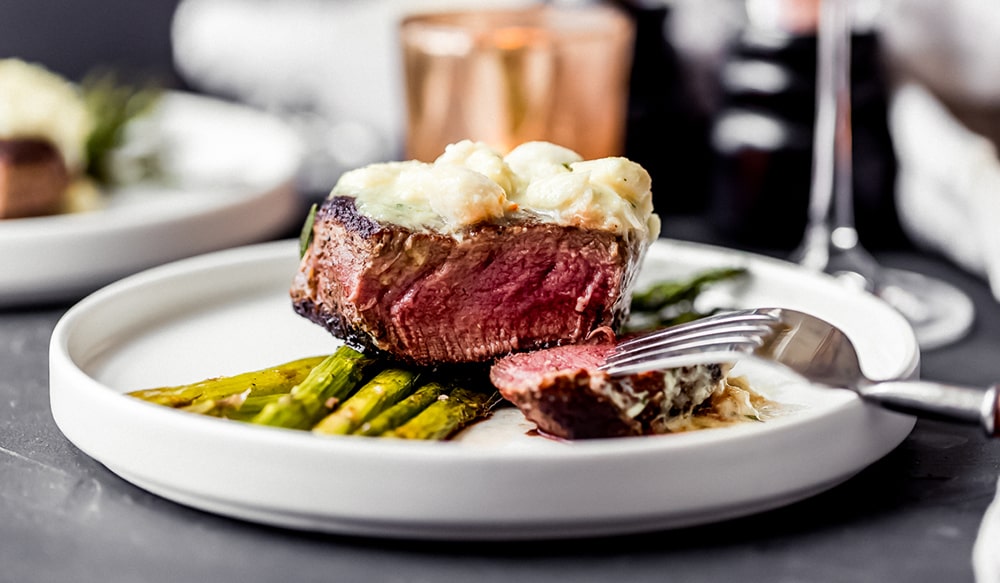 bison filet mignon with butter