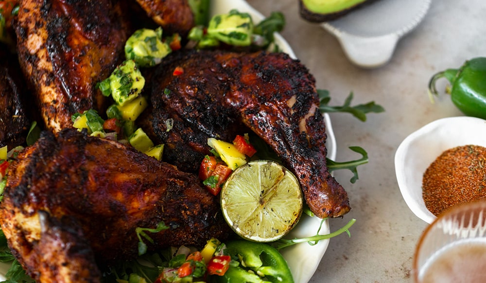 Blackened Chipotle Chicken with Mango Avocado Salsa