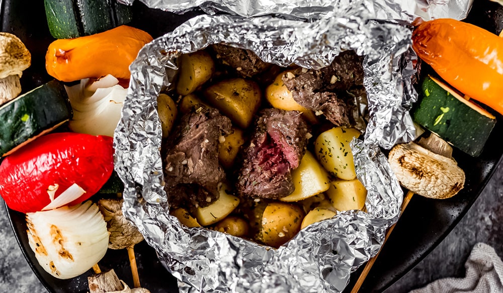 Elk Sirloin Steak & Potato Foil Packs