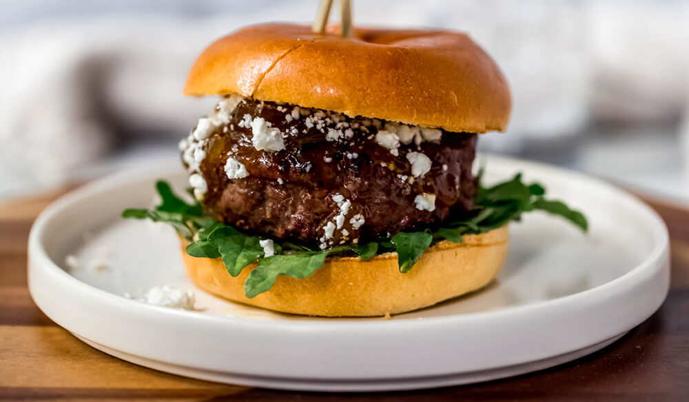 Fig & Chèvre Bison Burgers
