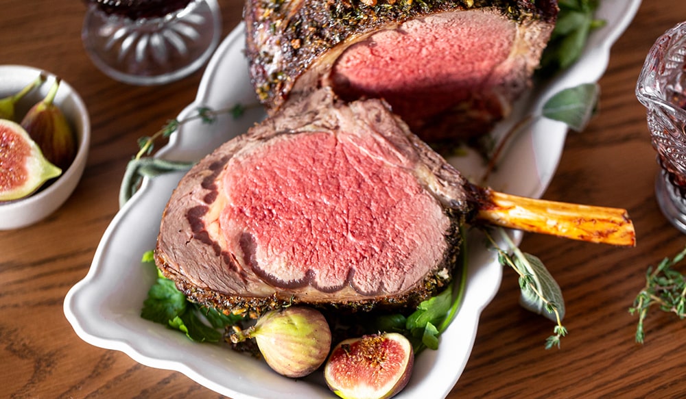 French Rack with Merlot Wine Fig Reduction