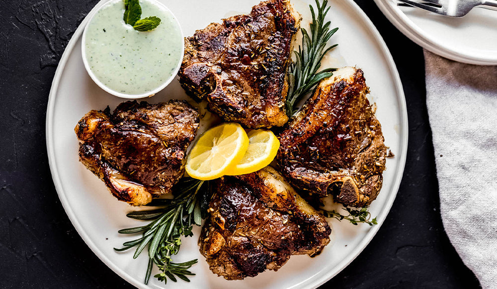 Garlic Lemon Oven-Baked Lamb Chops