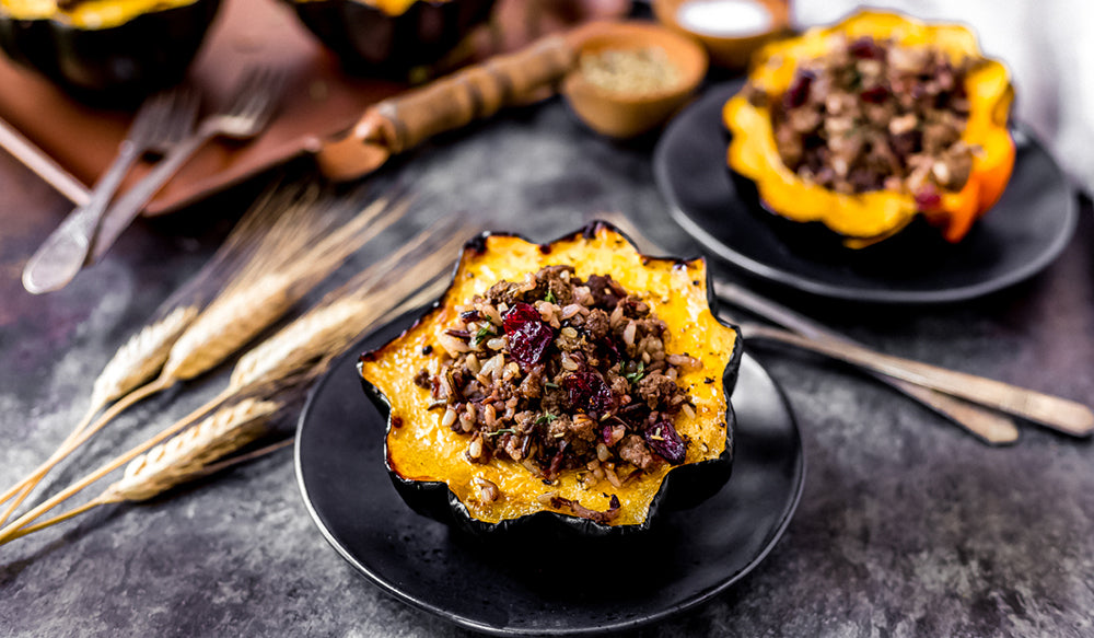 Ground Elk Stuffed Acorn Squash