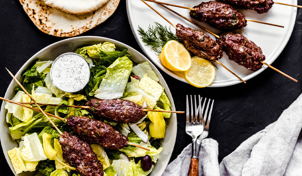 Lamb Kofta Kebabs with Tzatziki Sauce