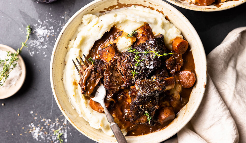 Red Wine Braised Bison Short Ribs