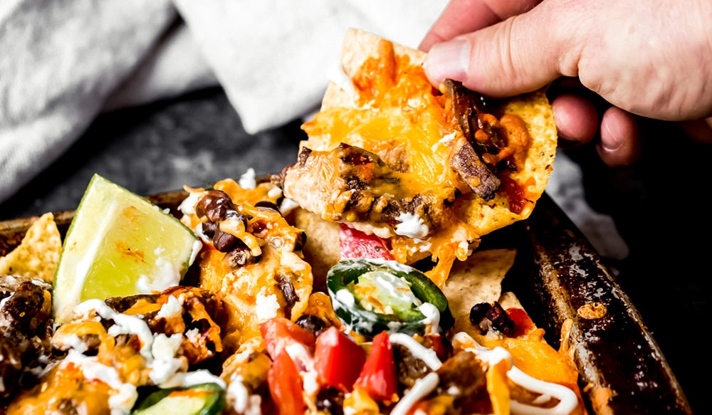Sheet Pan Steak Nachos