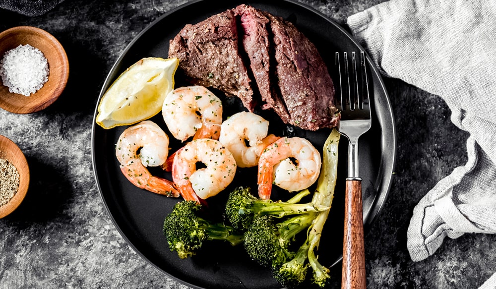 Smoked Shrimp & Elk Medallions