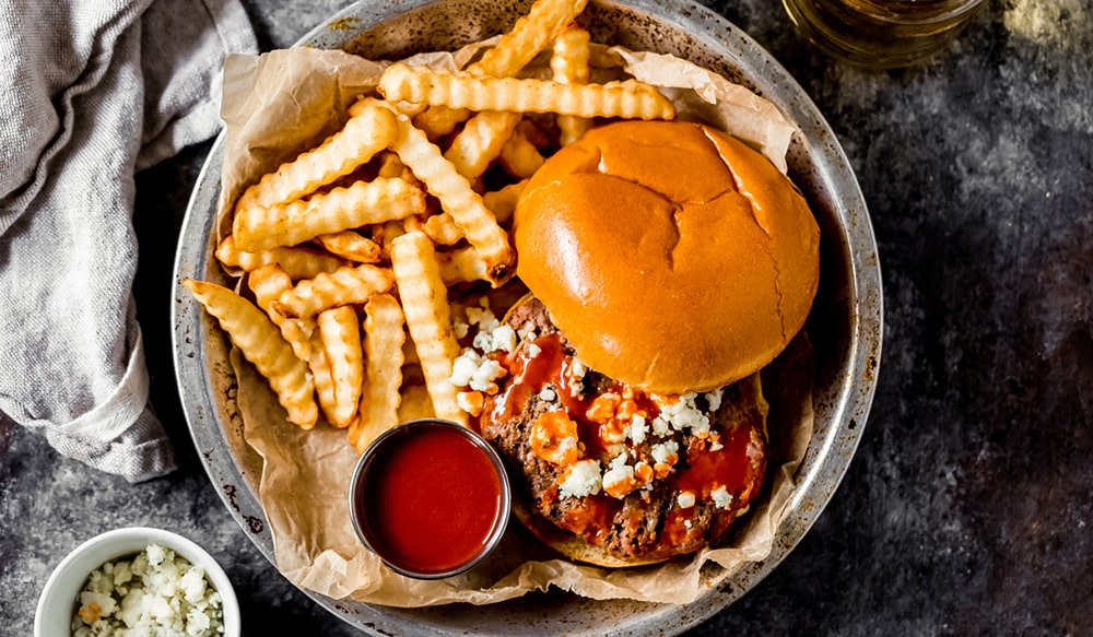 Spicy Buffalo Bison Burgers