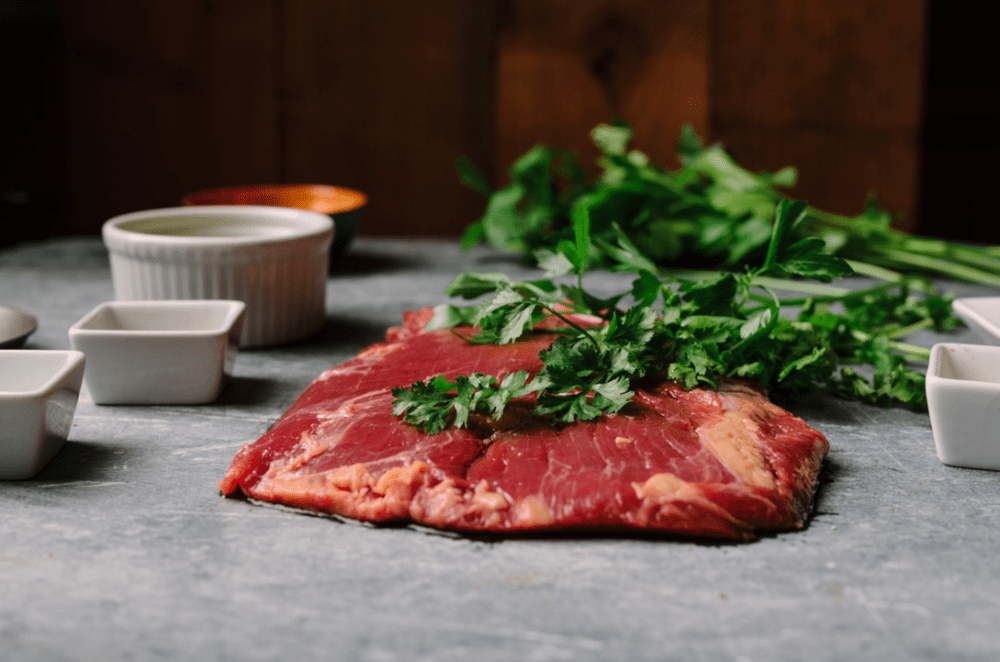 Honest Bison Flank Steak herbs