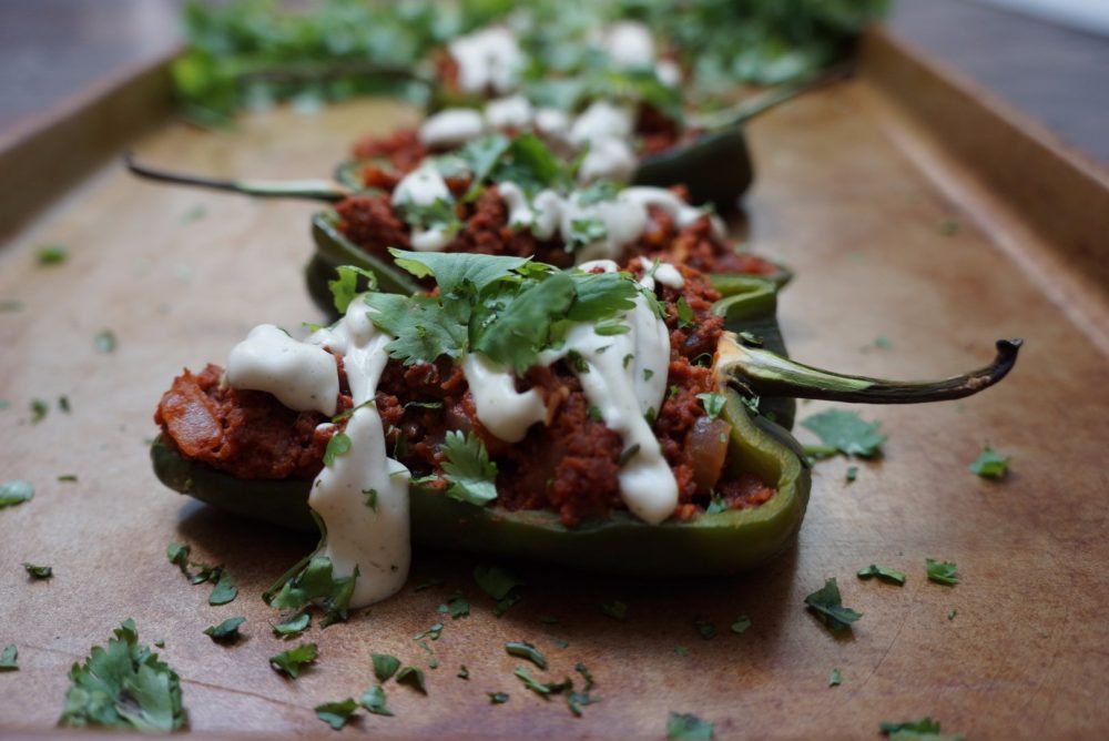 Bison Stuffed Peppers